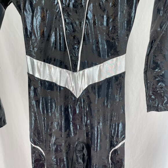 Forplay Costume Black and Silver Long Sleeve Body Suit - Picture 3 of 7
